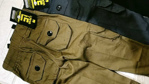 CELANA CARGO ANAK BAHAN TWILL STRETCH USIA 2/12 TAHUN WARNA HITAM