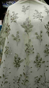 Bahan Kain Tille Trans Korea Full Bordir