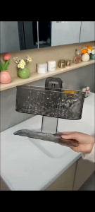 CHS051 吸盘洗脸巾收纳盒 Bathroom Rack 2in1 Soap Holder Tissue Dispenser Shampoo Storage Suction Cup Wall-mounting Shelving