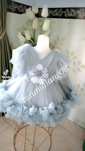 Dress Petite Anak Cantik Elegan Bisa Request Warna + Free Bando