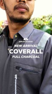 MokoWorkwear - Coverall Safety Charcoal Grey Abu