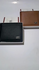 Dompet Kulit Pria Bahan Kulit Sapi Mewah Warna Hitam Dan Cokelat