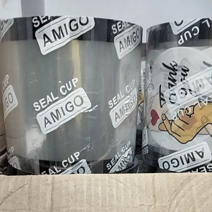 Plastik Lid Cup Sealer Isi 1200 l Seal Cup Polos Thank You | Tutup Gelas Plastik
