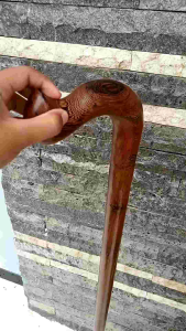 Tongkat jalan kayu kelor Jawa model payung