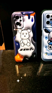 0014 VVV CASE SLING GAMBAR 3D for OPPO A3 A3X A60 A17 A18 A38 A57 A77S A31 A8 A33 A53 A15 A15S RENO 11F casing lanyard tali selempang bear pocha cookies space