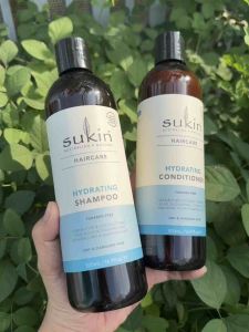 Set dầu gội và dầu xả dưỡng ẩm Sukin Hydrating chai 500ml