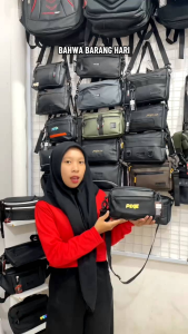 Tas Selempang Bahu Pria Polos Casual PEGE Albern Slingbag Waterproof 3in1 Pouch Slingbag Handbag - PG 9018