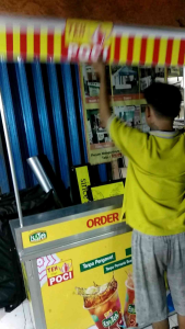 PRE ORDER Meja Lipat Es Teh Booth Portable ukuran 100x60 cocok buat jualan makanan dan minuman Bonus Tas Penyimpanan