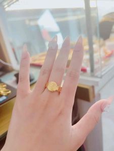 Nhẫn chữ Tài Lộc Xi vàng hoạ tiết kim tiền Kami trang sức sỉ