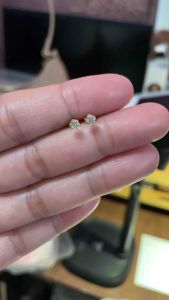 PAWNABLE 18K Saudi Gold Russian Stone Earrings(lightweight)