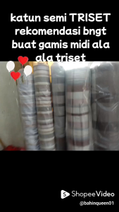 Kain Meteran Bahan Katun   Semi Triset Premium//   katun semi Triset Premium Harga 0.5 permeter