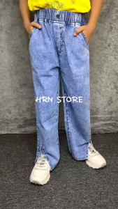 Celana Kulot Jeans Anak Perempuan Snowblue Kancing Belah Polos Highweist