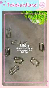 per12buah Rng1302 Ring Persegi Untuk Panjang Pendek Tali Tas Lebar 25mm Nikel