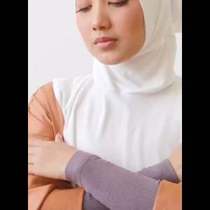 Handsock Long Ribbed Jersey Knit Fabric Comfortable Cooling Free Size Fit Size M Stretchable Muslimah fashion