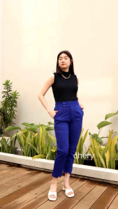 Celana Highwaist Wanita/Celana Panjang Wanita Kode 1864 Bahan Paragon Real Pic