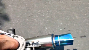 Silincer Sarteng Helikopter Segi 6 Ujung Blue Ready Stok