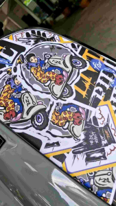พร้อมส่ง สินค้าขายดี สติ๊กเกอร์ติดไฟเลี้ยวซิ่ง No.02 รสเซิร์ฟ แพลตฟอร์ม Vespa 1982