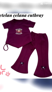 SETELAN ANAK CUTBRAY MOTIF ANOMALI BALERINA CAPUCINA 1-8 THN/SETELAN ANAK PEREMPUAN TERBARU