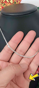 Dây chuyền bạc Chữ N khoen lật size nhỏ cá tínhnăng động cho bé trai.