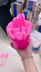 Combo 5 Muỗng xẻng nhựa múc kem nhiều màu dễ thương - Muỗng chiết mỹ phẩm