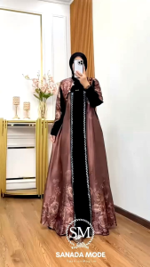 damla id gamis simpel terbaru edisi syifa dress flowy elegan mewah simpel kekinian