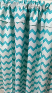 Gorden Kolong Dapur Kitchenset Motif Zigzag Model Poni Minimalis Modern - Warna Pastel (Ekspor) - Bahan Katun Star Premium
