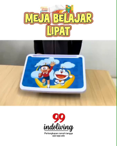Meja Belajar Anak Lipat Plastik Portable Karakter