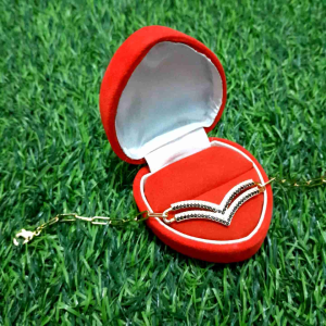 Gelang permata rantai aurel hitam putih import