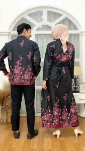 Batik Couple Pasangan Sarimbit Keluarga Suami Istri Kekinian Termurah Kemeja Dan Gamis
