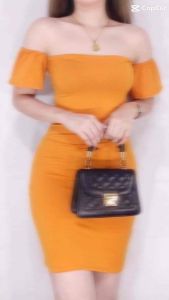 off shoulder dress plain freesize fits small-medium