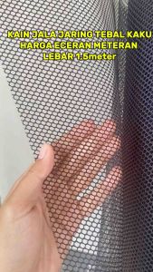 KAIN JALA Jaring Kaku Tebal Kasar Eceran Meteran Murah Warna Hitam