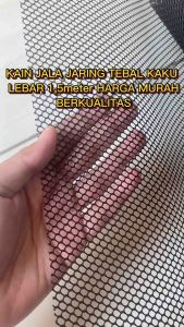 Bahan Kain Jaring / Jala Tas Tebal Warna Hitam Murah Harga Meteran Lebar 1.5m