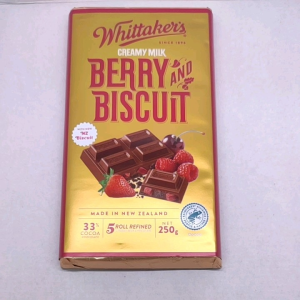 Whittakers Big Tablet 250g Berry And Biscuits (New Zealand)