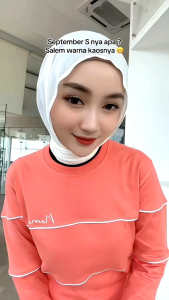 Kaosinn - Atasan Kaos Wanita Nameera List  | Lengan 7/8 | Bahan Katun Combed 20s | Bisa Seragaman