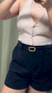 Plus size Corduroy Trouse Short High Waist For Women Fits 30-40Waistline
