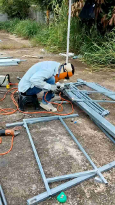 ราวตากผ้า เหล็กกัลวาไนซ์ แบบ คานคู่ ไม่เป็นสนิม ขนาดสูง130กว้าง150ซ.ม มี 3 ขนาด 150-120-100ซ.ม สินค้าพร้อมส่ง