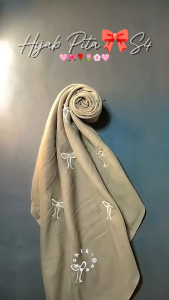 HIJAB SEGI EMPAT BELLA Coquette PITA SABLON / JILBAB MOTIF PITA KECIL