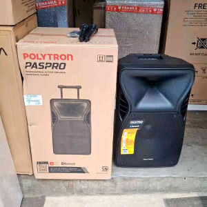 POLYTRON PAS PRO 15F5 SPEAKER MEETING PORTABLE BLUETOOTH KARAOKE 15 INCH INCLUDE MIC WIRELESS 2PCS