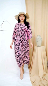 Daster Kimono Rayon Premium Motif Cantik Dress Korean Busui Friendly
