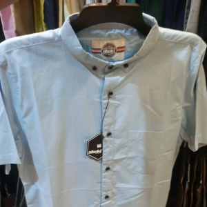 ABOKI + Kemeja Polos Pria Lengan Pendek Brother Bross Triple Eight