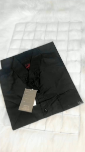 Kemeja Polos Hitam Lengan Pendek/Kemeja Pria