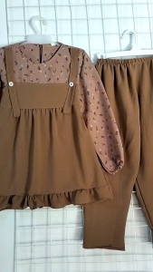 SETELAN ANAK MODEL KEKINIAN BAHAN CRINKLE 2-12THN