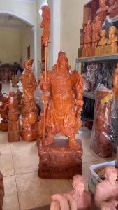Tượng quan công phong thủy trấn trạch nhà hiệu quả nhất hiện nay tượng cỡ lớn uy nghiêm gỗ hương cao 1m-36-23cm