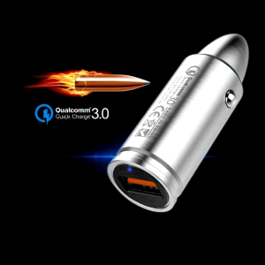 Tẩu Sạc Nhanh Ô Tô Quick Charge 3.0 Inox – Hợp Kim Cao Cấp tản nhiệt tốt Cổng USB An Toàn Bền Bỉ