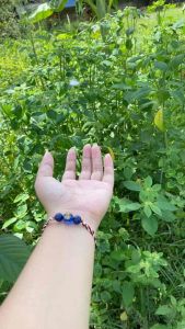 Gelang Tridatu Blue Crystal dan Lapis Lazuli asli khas Bali Original