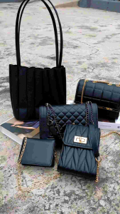 5 PCS PAKET USAHA TAS WANITA ENISAH + AUREL + DOMPET + SLINGPHONE + FELISHA