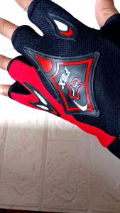 Sarung Tangan Berkendara Bermotor Setengah Jari / gloves Kombinasi