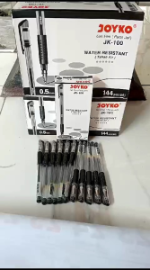 JOYKO JK-100 0.5mm Gel Pen WATER RESISTANT tahan air PERPACK 12pcs