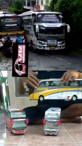 Miniatur bus TJ blackpink full lampu tolelet basuri mainan anak yang lagi viral