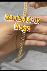 Swasa Rantai Lipan 8 mili Polos Kopong Ringan Persis Emas Asli